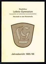 Bild des Verkufers fr Jahresbericht 1965/66. - zum Verkauf von Libresso Antiquariat, Jens Hagedorn