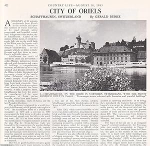 Seller image for Schaffhausen, Northern Switzerland: City of Oriel Windows. Several pictures and accompanying text, removed from an original issue of Country Life Magazine, 1983. for sale by Cosmo Books