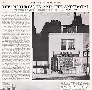 Seller image for Paintings of London Street Scenes, Part 2. Several pictures and accompanying text, removed from an original issue of Country Life Magazine, 1982. for sale by Cosmo Books