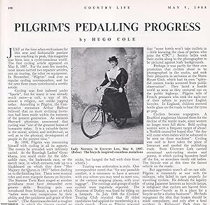 Bild des Verkufers fr How Country Life Featured Cycling as a Pastime from 1897 until the 1930s. Several pictures and accompanying text, removed from an original issue of Country Life Magazine, 1988. zum Verkauf von Cosmo Books