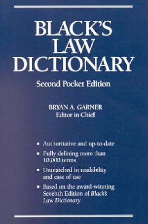 Seller image for Black's Law Dictionary, Second Pocket Edition for sale by Pieuler Store