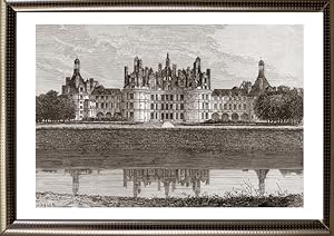 Chambord Castle, or Chateau de Chambord in the Loir-et-Cher department in the Centre-Val de Loire...