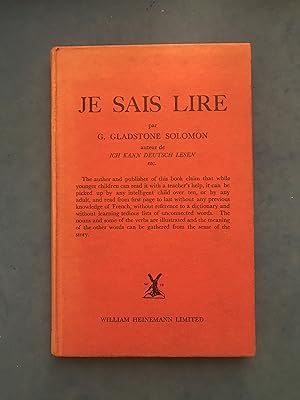 Bild des Verkufers fr JE SAISA LIRE zum Verkauf von Haddington Rare Books