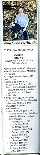 THE SHEPARDSON FAMILY: BOOK 2, JOANNA Born 1642, 3rd Child, 2nd Daughter, of Daniel and Joanna