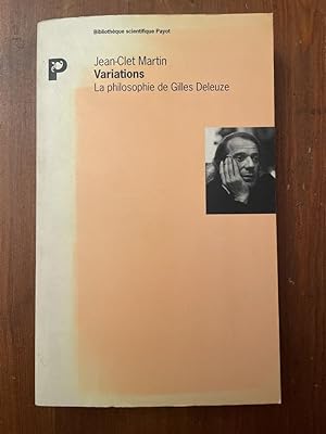 Seller image for Variations - la philosophie de Gilles Deleuze for sale by Librairie des Possibles