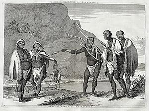 "Dracht en Wapening der Hottentots" - South Africa Südafrika / Khoekhoe people costumes