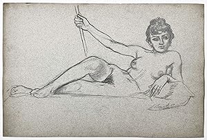 Bild des Verkufers fr (Liegender weiblicher Akt / Reclining female nude) zum Verkauf von Antiquariat Steffen Vlkel GmbH