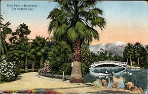 Bild des Verkufers fr Ansichtskarte / Postkarte Los Angeles Kalifornien USA, Echo Park in Midwinter zum Verkauf von akpool GmbH