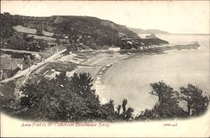 Bild des Verkufers fr Ansichtskarte / Postkarte Channel Island Jersey, Anne Port Ste Catherines Wellenbrecher zum Verkauf von akpool GmbH