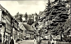 Bild des Verkufers fr Ansichtskarte / Postkarte Stolberg im Harz, Blick zum FDGB-Erholungsheim Comenius, Fachwerkhuser zum Verkauf von akpool GmbH