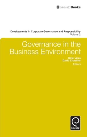 Bild des Verkufers fr Governance in the Business Environment zum Verkauf von GreatBookPricesUK