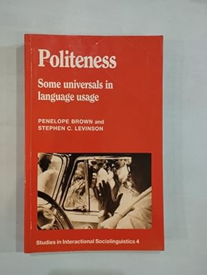 Seller image for Politeness. Some universals in language usage for sale by Saturnlia Llibreria