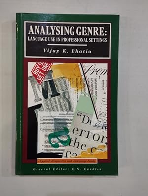 Immagine del venditore per Analysing Genre: Language use in professional settings venduto da Saturnlia Llibreria