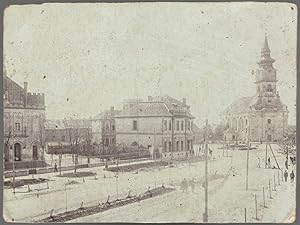 Hódmezövásárhely, János Square in Hungary c. 1883-1890. photo.