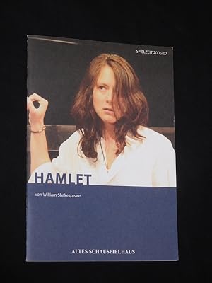 Imagen del vendedor de Programmheft Altes Schauspielhaus Stuttgart 2006/07. HAMLET von Shakespeare. Insz.: Carl Philip von Maldeghem, Bhnenbild: Gerrit Schulze Uphoff, Kostme: Sybille Schulze, Figuren: Arne Bustorff. Mit Tina Eberhardt (Hamlet), Cecilia Amann (Ophelia), Michael Holz, Christoph Wieschke, Reinhart von Stolzmann, Pit-Arne Pietz, Michael Krabbe, Salome Noah, Reinhold Weiser a la venta por Fast alles Theater! Antiquariat fr die darstellenden Knste