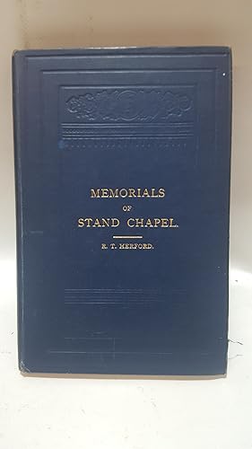 Bild des Verkufers fr MEMORIALS OF STAND CHAPEL zum Verkauf von Cambridge Rare Books