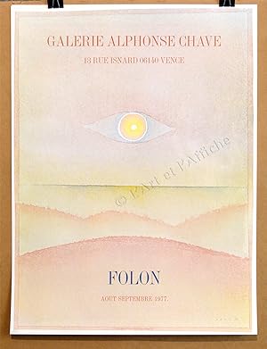 FOLON, Affiche exposition Galerie Chave, exhibition poster 1977