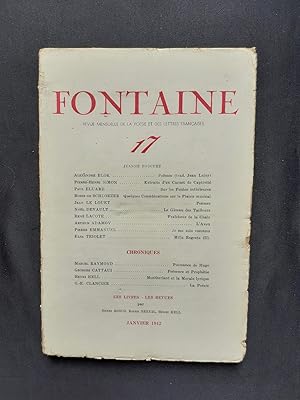 Image du vendeur pour Fontaine, revue mensuelle de la nouvelle posie et des lettres franaises : n17, janvier 1942. mis en vente par Le Livre  Venir