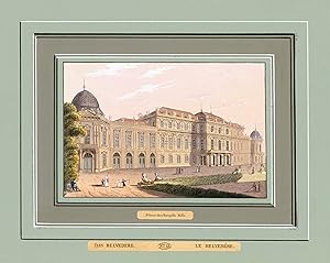 Bild des Verkufers fr Teilansicht, Belvedere, "Das Belvedere.". zum Verkauf von Antiquariat Clemens Paulusch GmbH