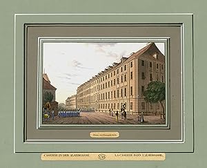 Bild des Verkufers fr Teilansicht, Alser Kaserne, "Caserne in der Alsergasse.". zum Verkauf von Antiquariat Clemens Paulusch GmbH