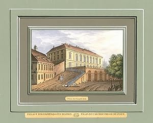 Bild des Verkufers fr Teilansicht, Palais Modena, "Pallast der Erzherzogin Beatrix.". zum Verkauf von Antiquariat Clemens Paulusch GmbH