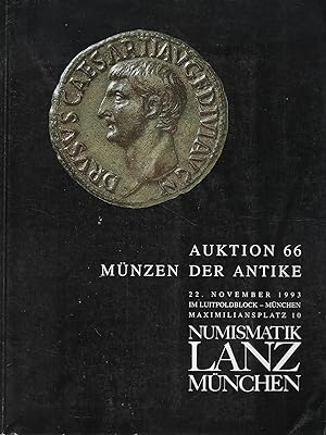 Image du vendeur pour Numismatik Lanz. Auktion 66. Mnzen der Antike. 22 November 1993 mis en vente par Librairie Archaion