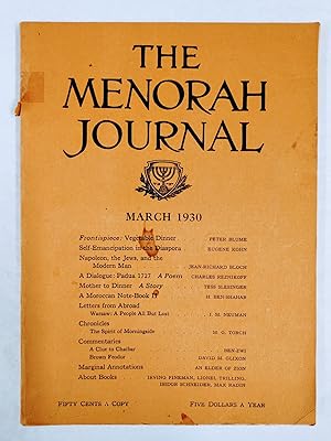 Seller image for A DIALOGUE: PADUA 1727 - A POEM. In "The Menorah Journal". Vol. XVIII. No. 3 for sale by TBCL The Book Collector's Library