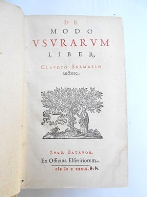 Image du vendeur pour De modo usurarum liber, Claudio Salmasio auctore. mis en vente par Antiquariat Fatzer ILAB