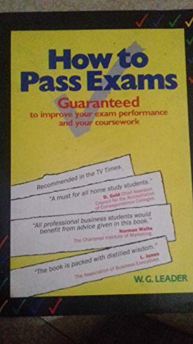 Bild des Verkufers fr How to Pass Examinations zum Verkauf von WeBuyBooks