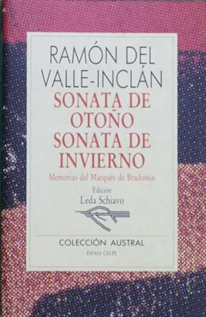 Immagine del venditore per Sonata de otoo Sonata de invierno : memorias del Marqus de Bradomn venduto da Librera Alonso Quijano