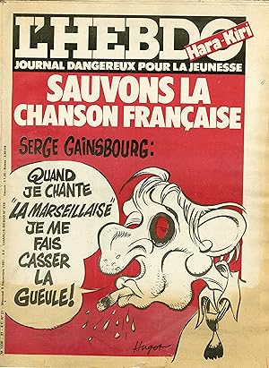 "L'HEBDO HARA-KIRI N°21 du 9/12/1981" HUGOT : SERGE GAINSBOURG / SAKHAROV / CORRESPOND AU N°578 D...