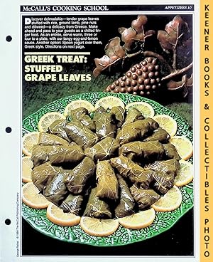 McCall's Cooking School Recipe Card: Appetizers 10 - Stuffed Grape Leaves : Replacement McCall's ...