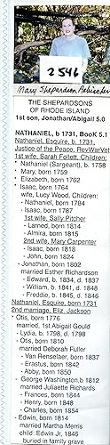 THE SHEPARDSON FAMILY: SHEPARDSONS OF RHODE ISlAND, SON,: NATHANIEL (1731) 5.1