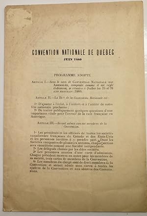 Convention nationale de Québec Juin 1880