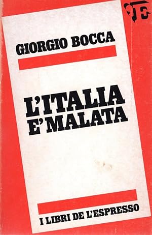 Immagine del venditore per L'Italia  malata venduto da Studio Bibliografico Stazione di Posta