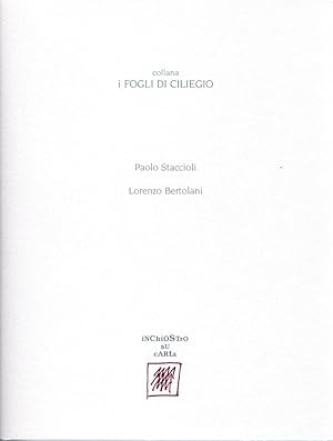 Bild des Verkufers fr Collana i fogli di ciliegio zum Verkauf von Studio Bibliografico Stazione di Posta