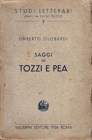 Seller image for Saggi su Pea e Tozzi (dedica autore) for sale by Studio Bibliografico Stazione di Posta