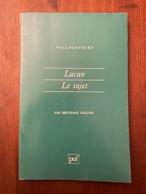 Image du vendeur pour Lacan, la formation du concept de sujet - 1932-1949 mis en vente par Librairie des Possibles