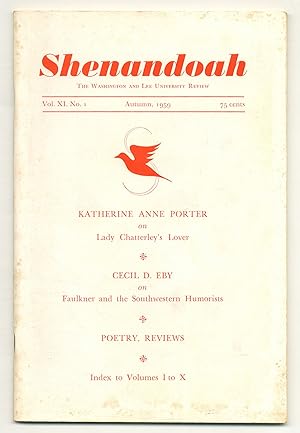 Bild des Verkufers fr Shenandoah - Vol. XI, No. 1, Autumn 1959 zum Verkauf von Between the Covers-Rare Books, Inc. ABAA
