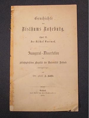 Bild des Verkufers fr Geschichte des Bisthums Ratzeburg. Teil II: Der Bischof Evermod. zum Verkauf von Das Konversations-Lexikon