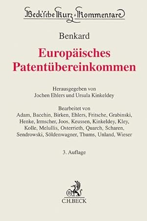 Bild des Verkufers fr Europisches Patentbereinkommen (Beck'sche Kurz-Kommentare) zum Verkauf von Studibuch