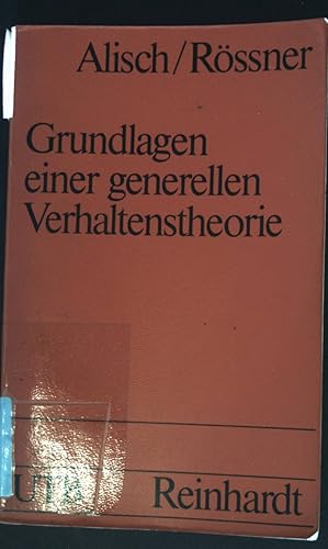 Seller image for Grundlagen einer generellen Verhaltenstheorie : Theorie d. Diagnostizierens u. Folgeverhaltens. Uni-Taschenbcher ; (Nr 720) for sale by books4less (Versandantiquariat Petra Gros GmbH & Co. KG)