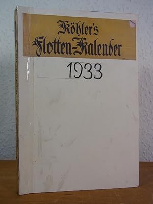 Imagen del vendedor de Khlers illustrierter deutscher Flotten-Kalender fr 1933. 31. Jahrgang a la venta por Antiquariat Weber