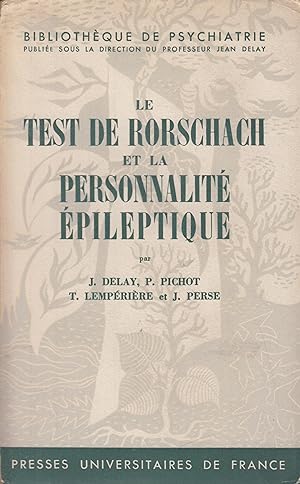 Imagen del vendedor de Le Test de Rorschach et la personnalit pileptique a la venta por PRISCA
