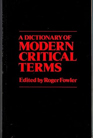 Immagine del venditore per A DICTIONARY OF MODERN CRITICAL TERMS venduto da Mr.G.D.Price