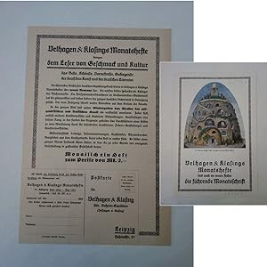 Bild des Verkufers fr Velhagen & Klasings Monatshefte sind auch im neuen Jahr die fhrende Monatsschrift (Verlagswerbung) zum Verkauf von Galerie fr gegenstndliche Kunst
