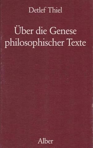 Bild des Verkufers fr ber die Genese philosophischer Texte : Studien zu Jacques Derrida. zum Verkauf von Schrmann und Kiewning GbR