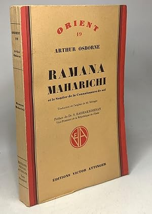 Ramana Maharichi et le sentier de la connaissance de soi - préface Dr. S. Radhakrishnan traductio...