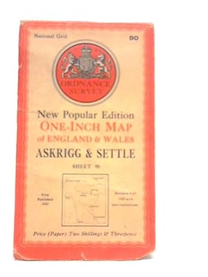 Seller image for England & Wales - Sheet 90 Askrigg & Settle Ordnance Survey New Popular Edition One-Inch Map for sale by World of Rare Books