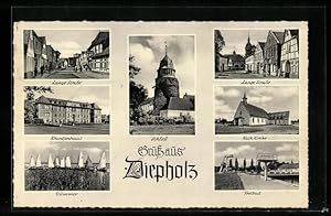 Bild des Verkufers fr Ansichtskarte Diepholz, Krankenhaus, Dmmer und Freibad zum Verkauf von Bartko-Reher